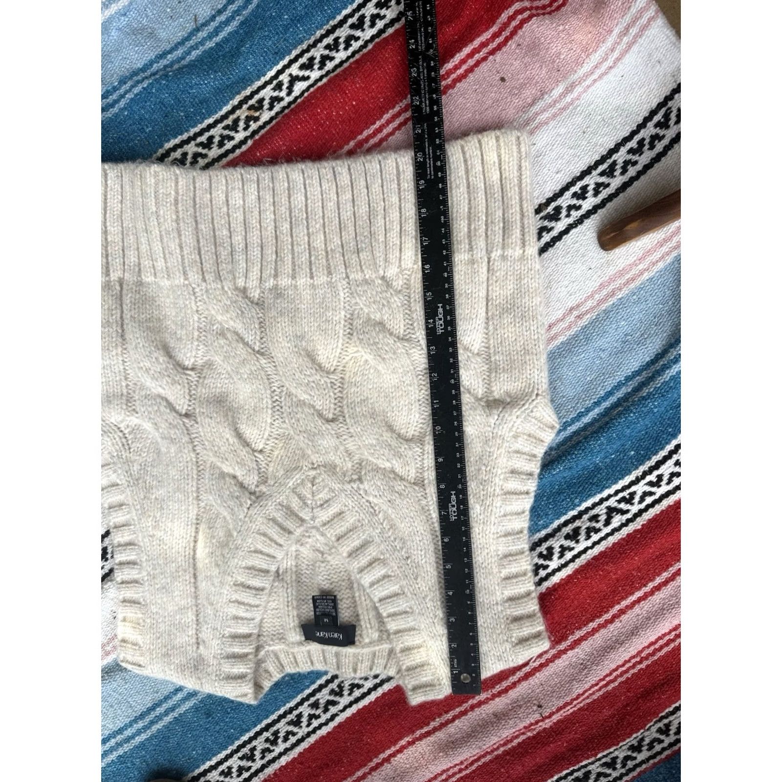 Vintage VINTAGE Karen Kane Sweater Vest Womens Medium Cable Knit Cream V Neck Dandy Girl NWT Size M / US 6-8 / IT 42-44 - 8 Thumbnail