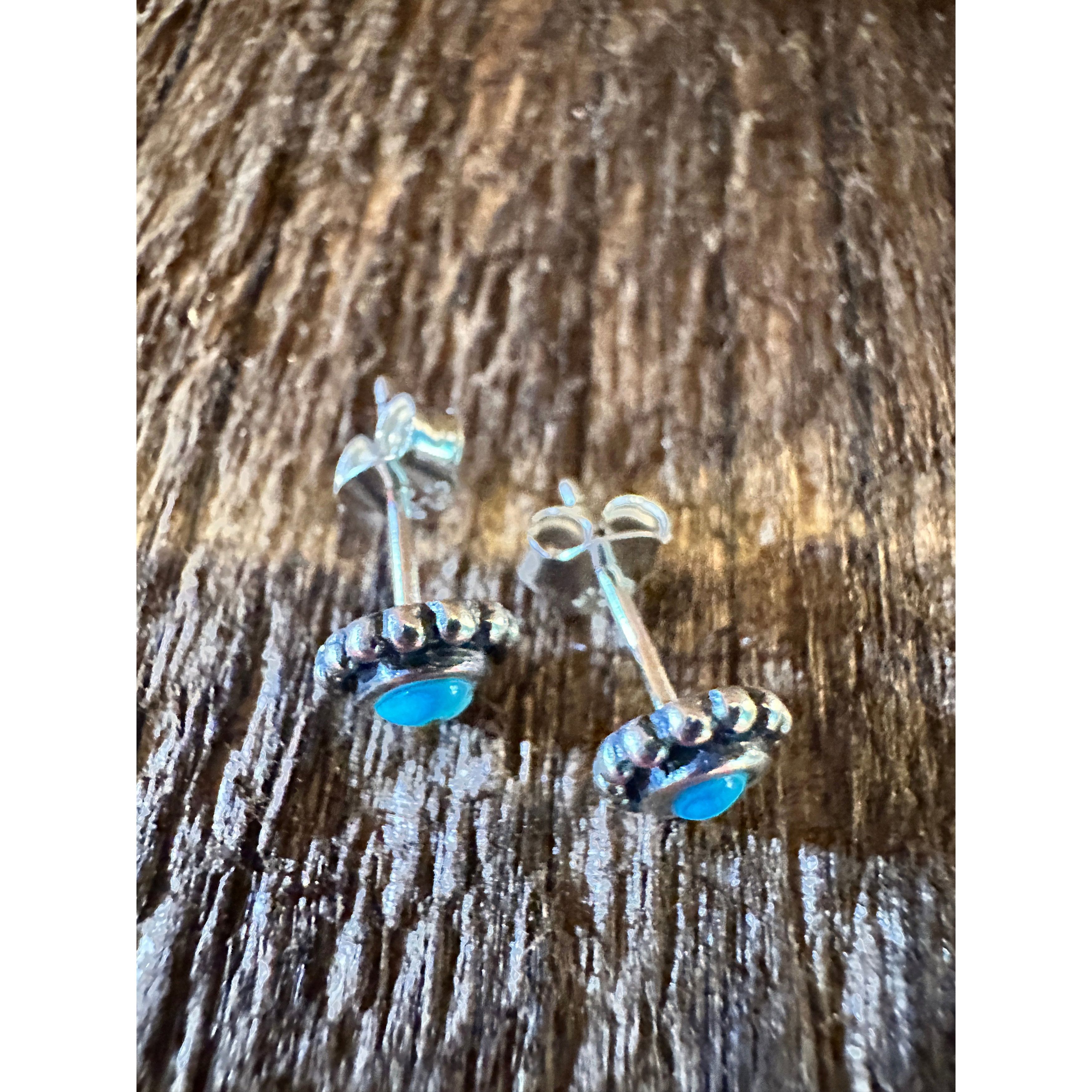 Other Navajo Sterling Silver Teardrop Turquoise Earrings with Gift Size ONE SIZE - 3 Thumbnail