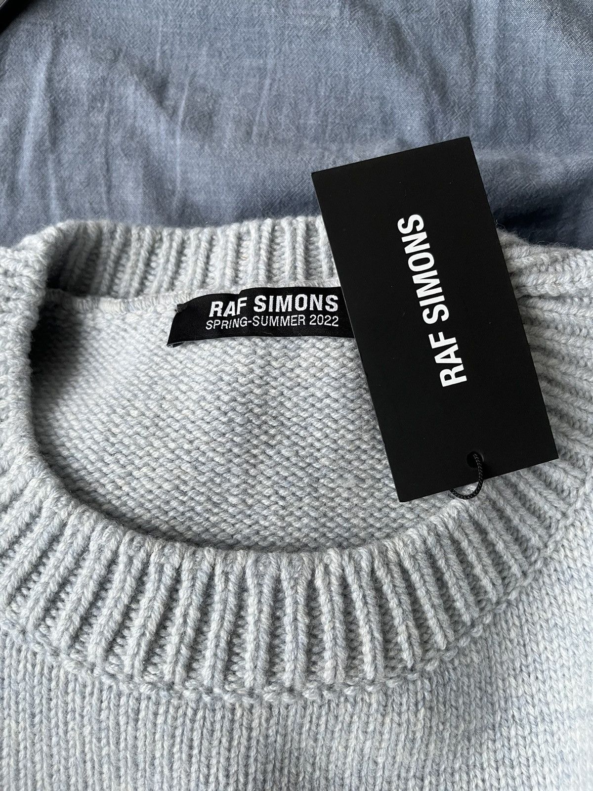 Raf Simons BNWT Raf Simons baby blue oversize faulty stitch sweater Size US S / EU 44-46 / 1 - 15 Thumbnail