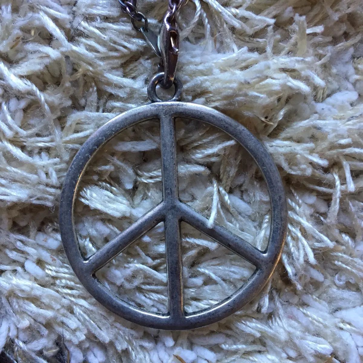 Jewelry Vintage Pendant Peace Stainless steel necklace Size ONE SIZE - 4 Thumbnail