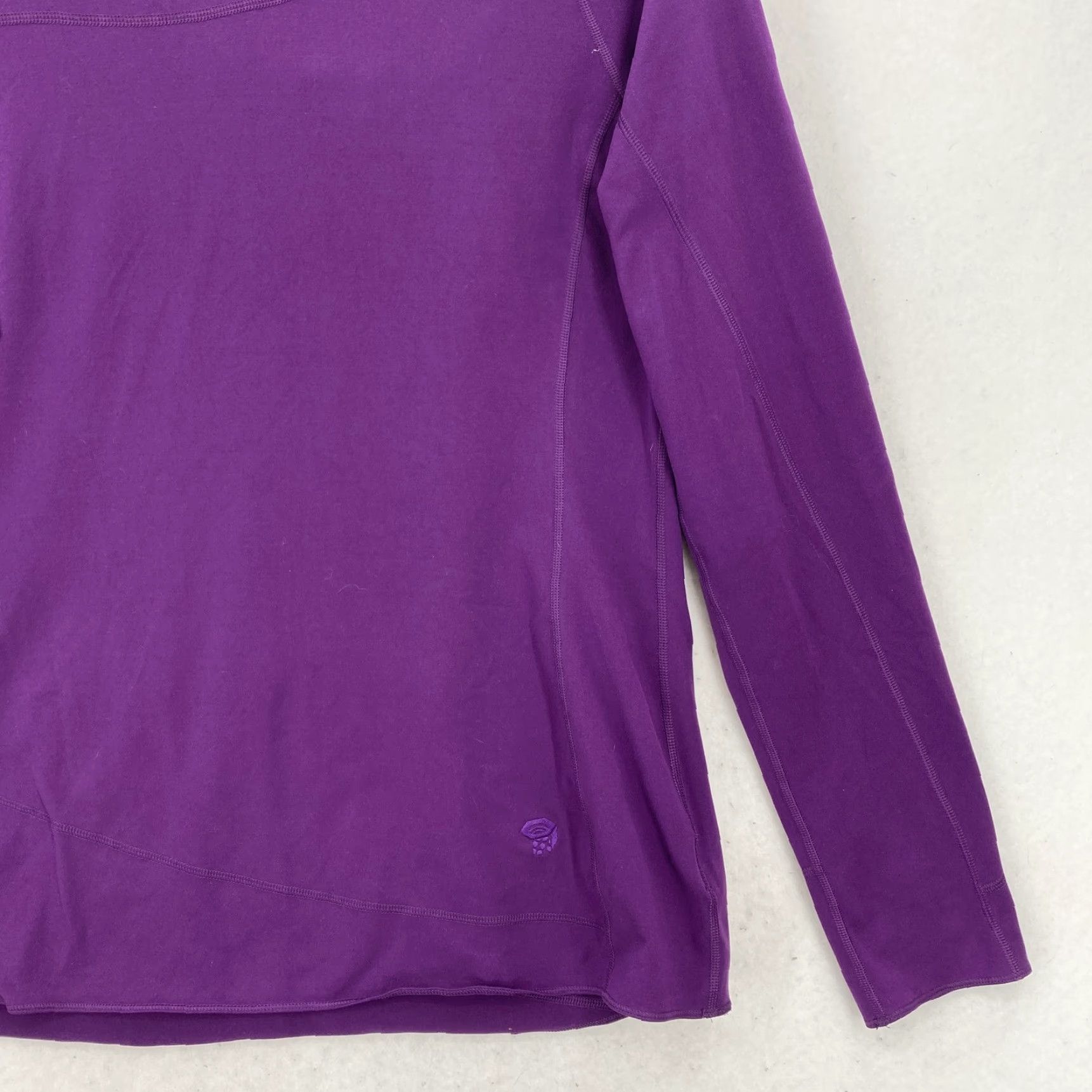 Mountain Hardwear Mountain Hardwear Pullover Hoodie Womens XL Purple Outdoor Performance Stretch Moisture Wicking Raglan Sleeve Hooded - Size XL / US 12-14 / IT 48-50 - 3 Thumbnail