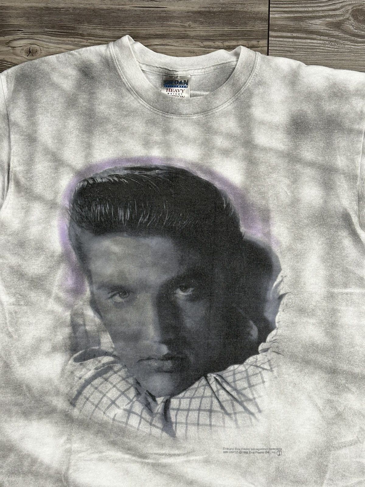 Band Tees × Vintage Vintage Elvis Presley Face Airbrush T Shirt Size US L / EU 52-54 / 3 - 3 Thumbnail
