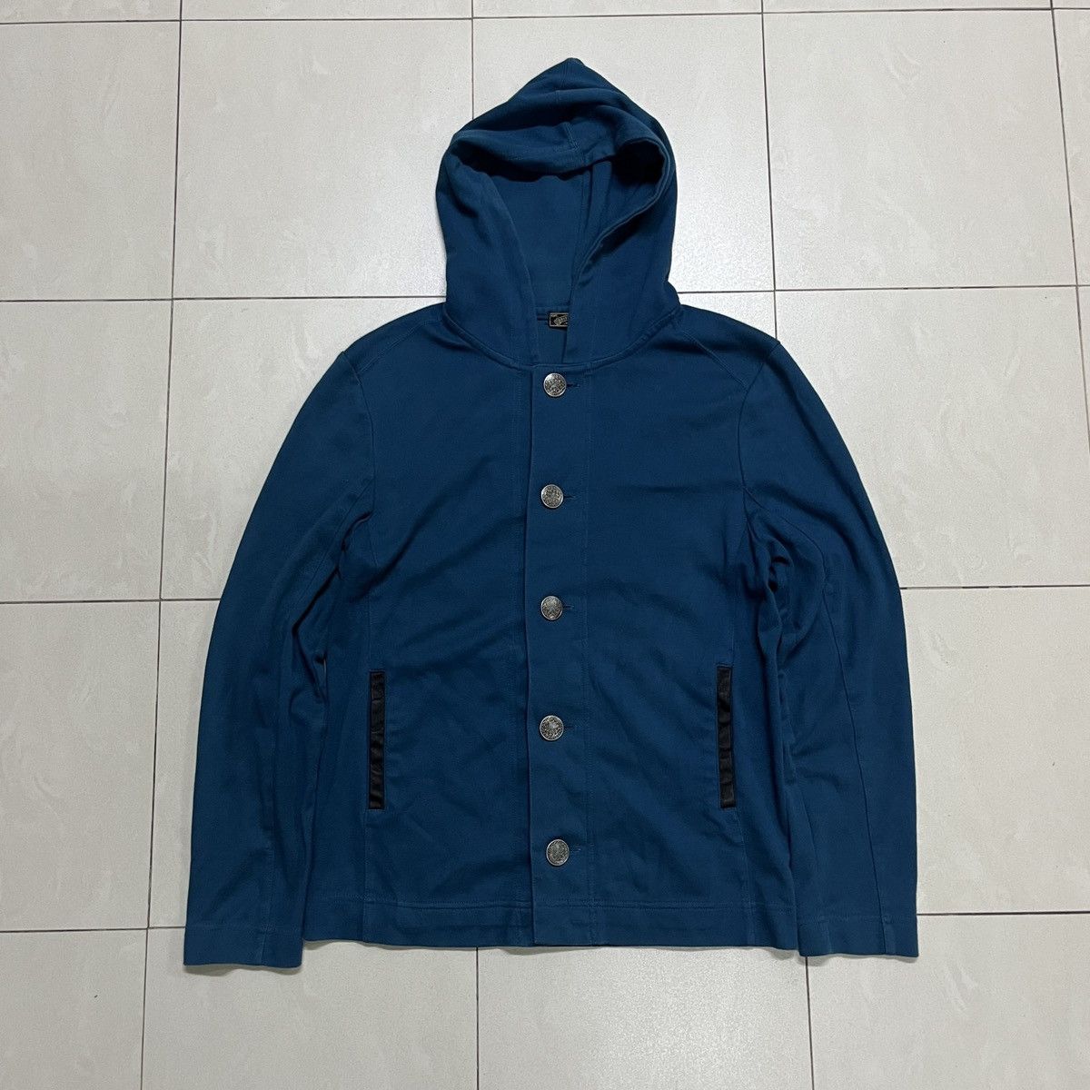 20471120 291295=Homme Button Hoodie Size US S / EU 44-46 / 1 - 2 Thumbnail