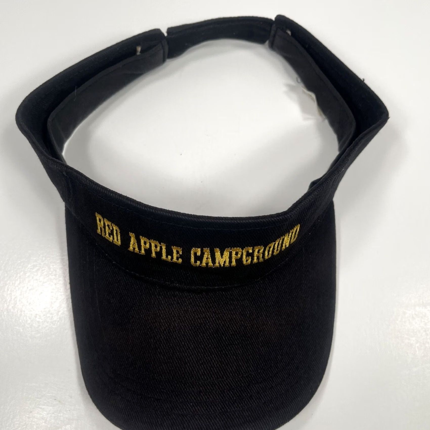 Apple Unbranded Visor Adult Adjustable Black Red Apple Campground Embroidered Cap Hat Size ONE SIZE - 3 Thumbnail