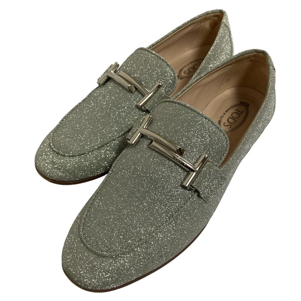 Tod's Tod's TOD'S DoubleT Glitter Leather Loafer Leather Shoes DUTY FREE for USA Size ONE SIZE - 1 Thumbnail