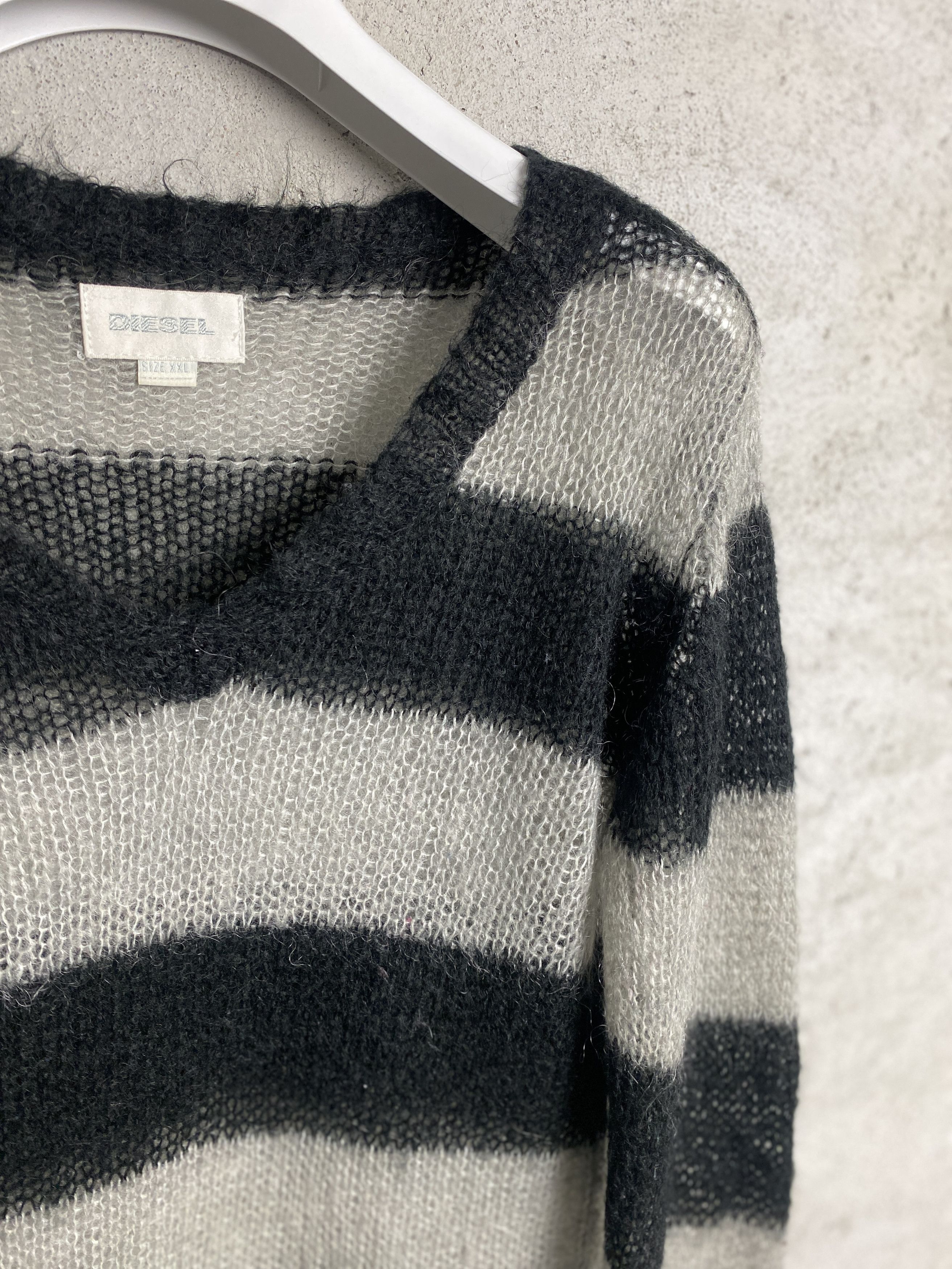 Diesel Diesel striped sweater knitwear avant garde opium y2k Size XXL / US 16-18 / IT 52-54 - 2 Thumbnail