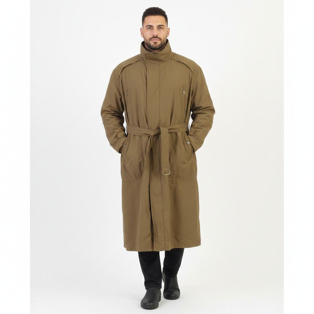 Bugatti Bugatti Men 52 XL Coat Khaki Cotton Full Zipper Vintage 0866 Size US XL / EU 56 / 4 - 1 Thumbnail