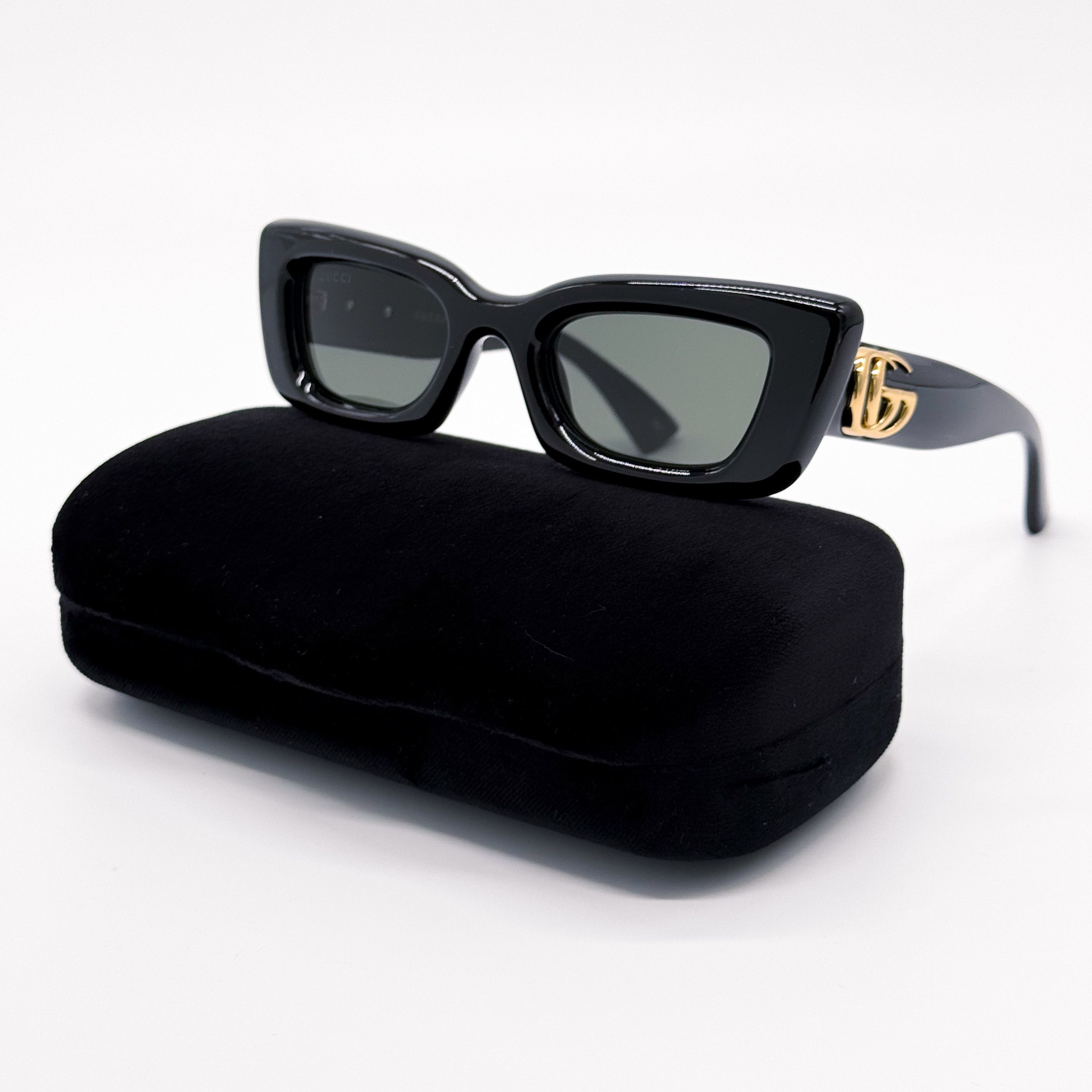 Gucci NEW GUCCI GG1827S 001 SHINY BLACK WOMEN SUNGLASSES Size ONE SIZE - 1 Thumbnail