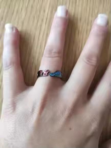 Jewelry Demon Slayer Kamado Tanjiro Adjustable Ring Size ONE SIZE - 5 Thumbnail