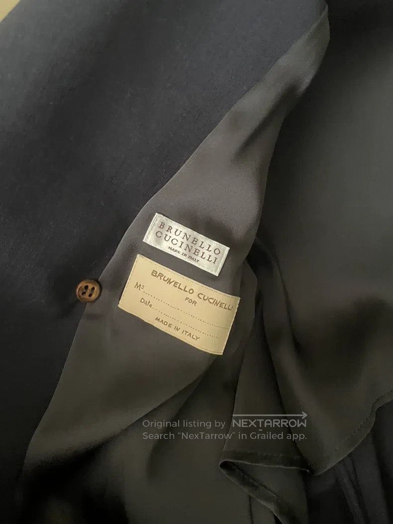 Brunello Cucinelli Brunello Cucinelli Gray Double-Breasted Blazer Size S / US 4 / IT 40 - 3 Thumbnail