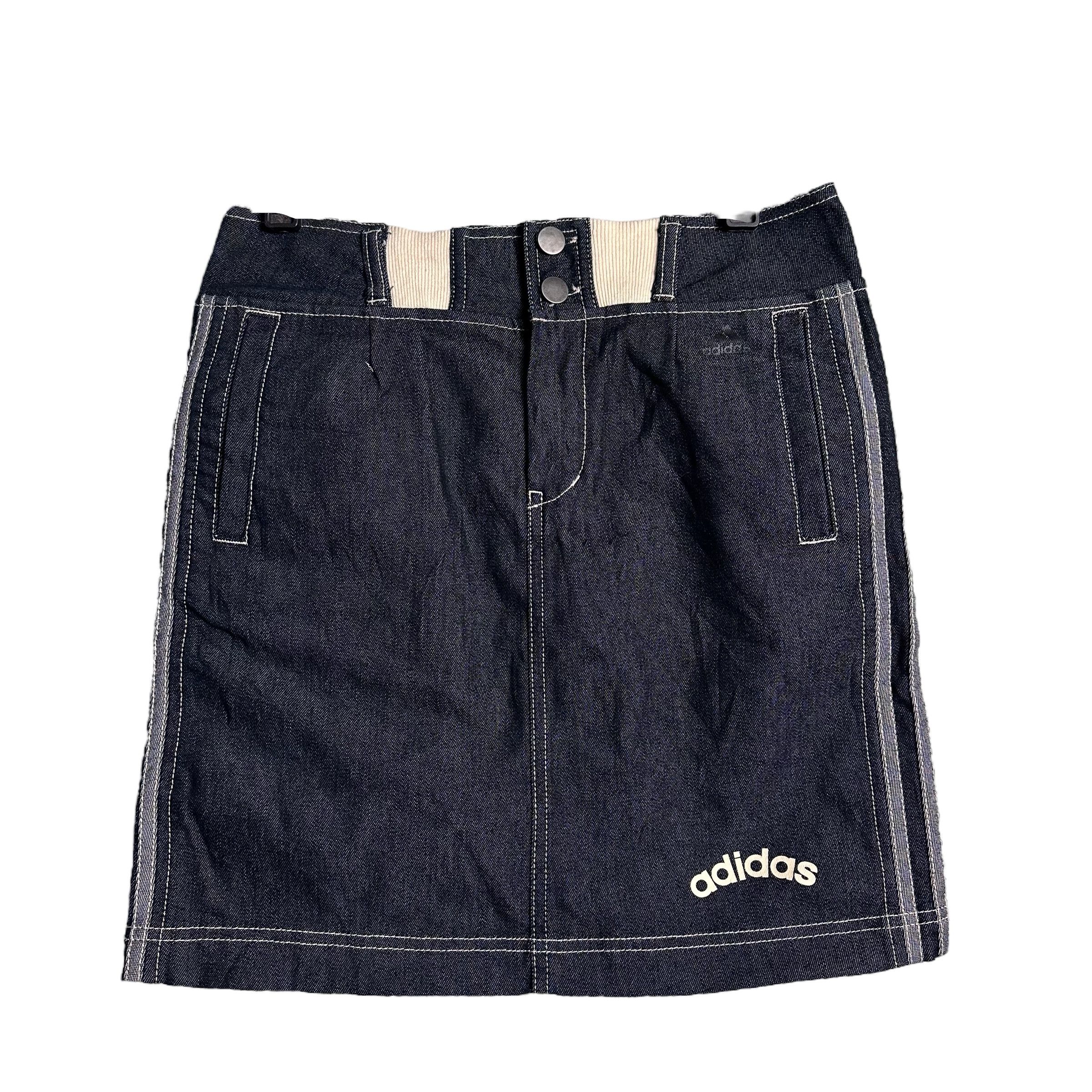 Adidas 🔥RARE🔥Adidas Denim Mini Skirt Size 27" / US 4 / IT 40 - 2 Thumbnail