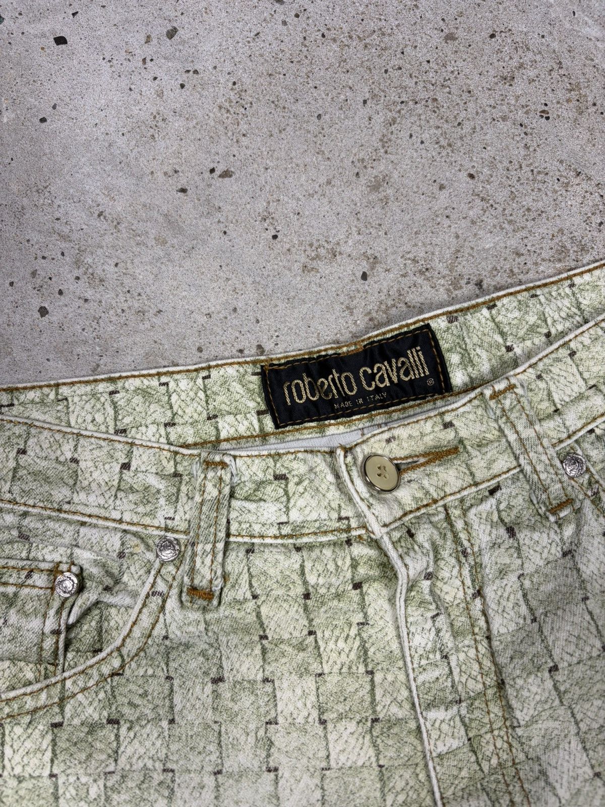 Roberto Cavalli Vintage 90s Roberto Cavalli Animal Print Jeans Denim Pants Size 31" - 3 Thumbnail