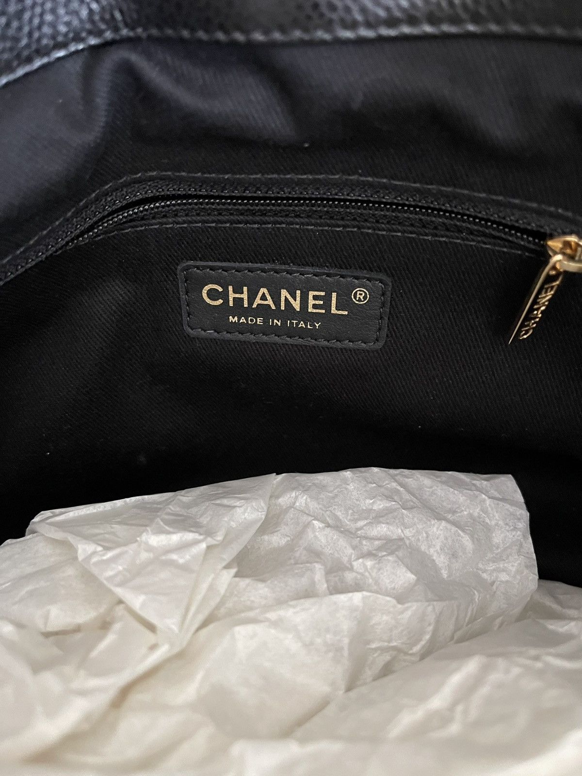 Chanel CHANEL CC GHW Tote Bag Chain Calfskin Leather 672927 Black Size ONE SIZE - 5 Thumbnail