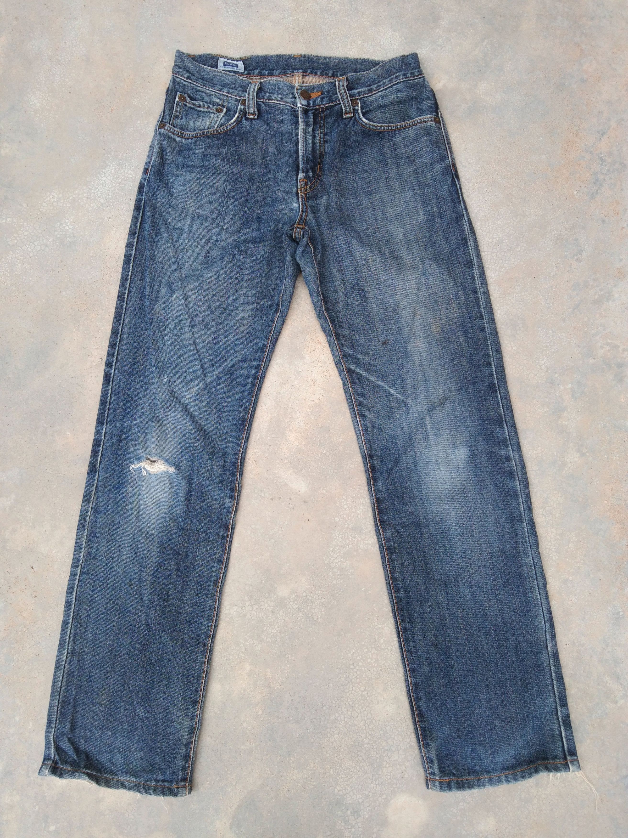 image of Distressed Edwin Jeans Made In Japan 28X30 in Blue, Men's