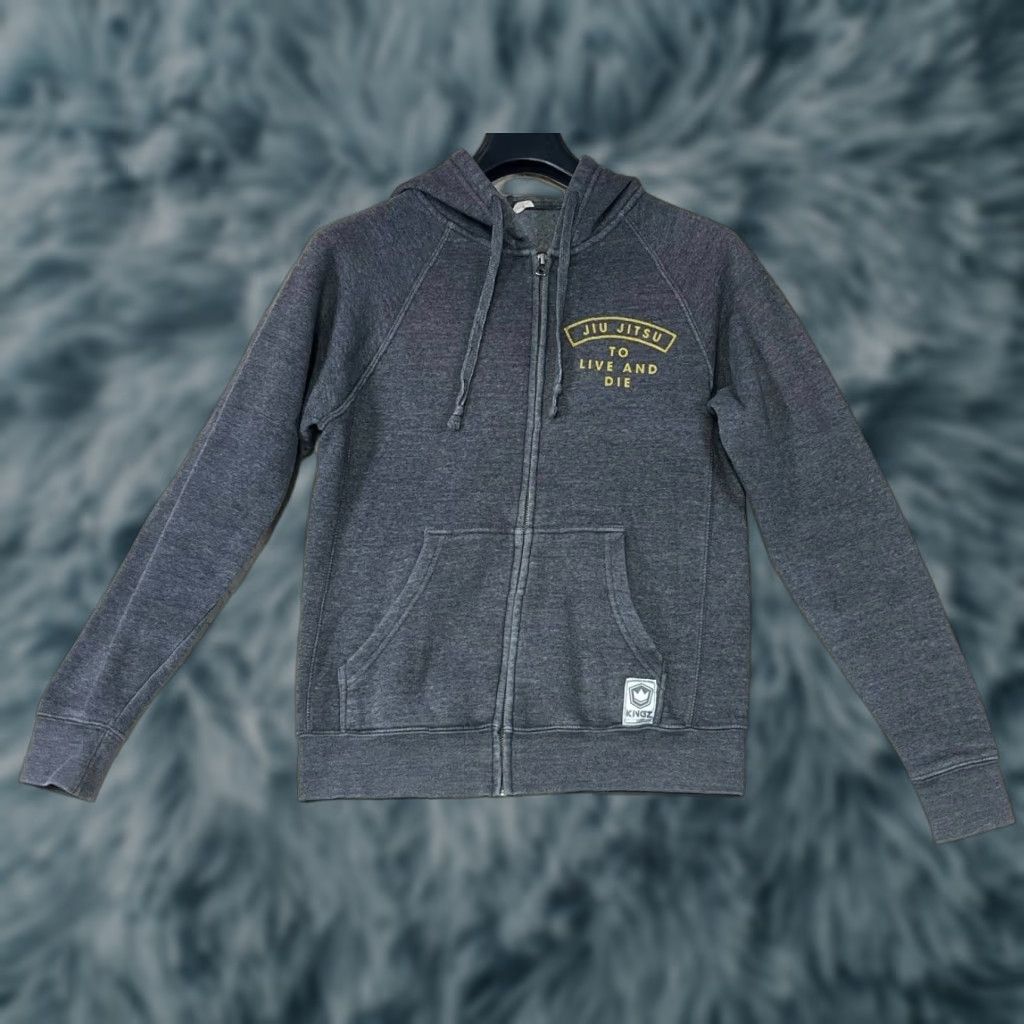 Vintage Kingz Kimonos Hoodie Adult Gray Long Sleeve BJJ Jiujitsu Zip Up Hooded Mens Size S Size US S / EU 44-46 / 1 - 1 Thumbnail