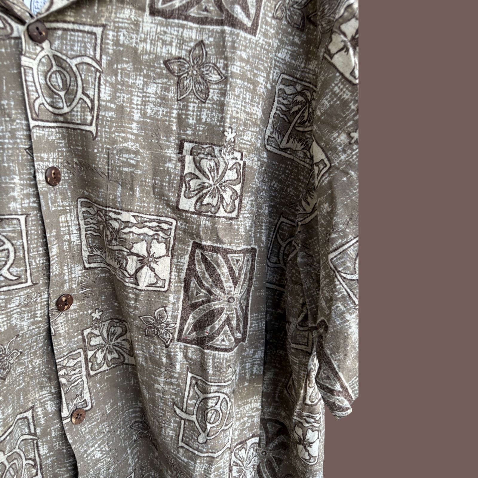 Other VTG Hawaiian Shirt | Go Barefoot Brown Print | Surfcore Size US XL / EU 56 / 4 - 2 Thumbnail