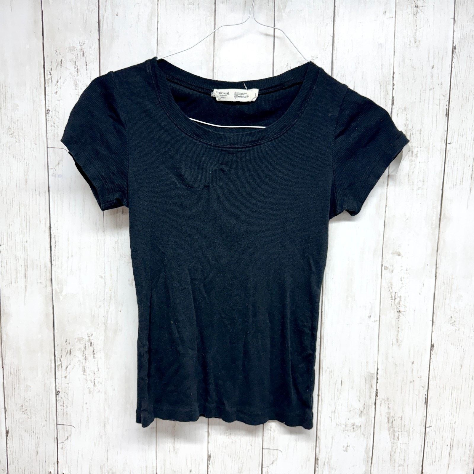 Entireworld Entireworld Top Size Small Organic Ribbed Short Sleeve Shirt Size S / US 4 / IT 40 - 1 Thumbnail