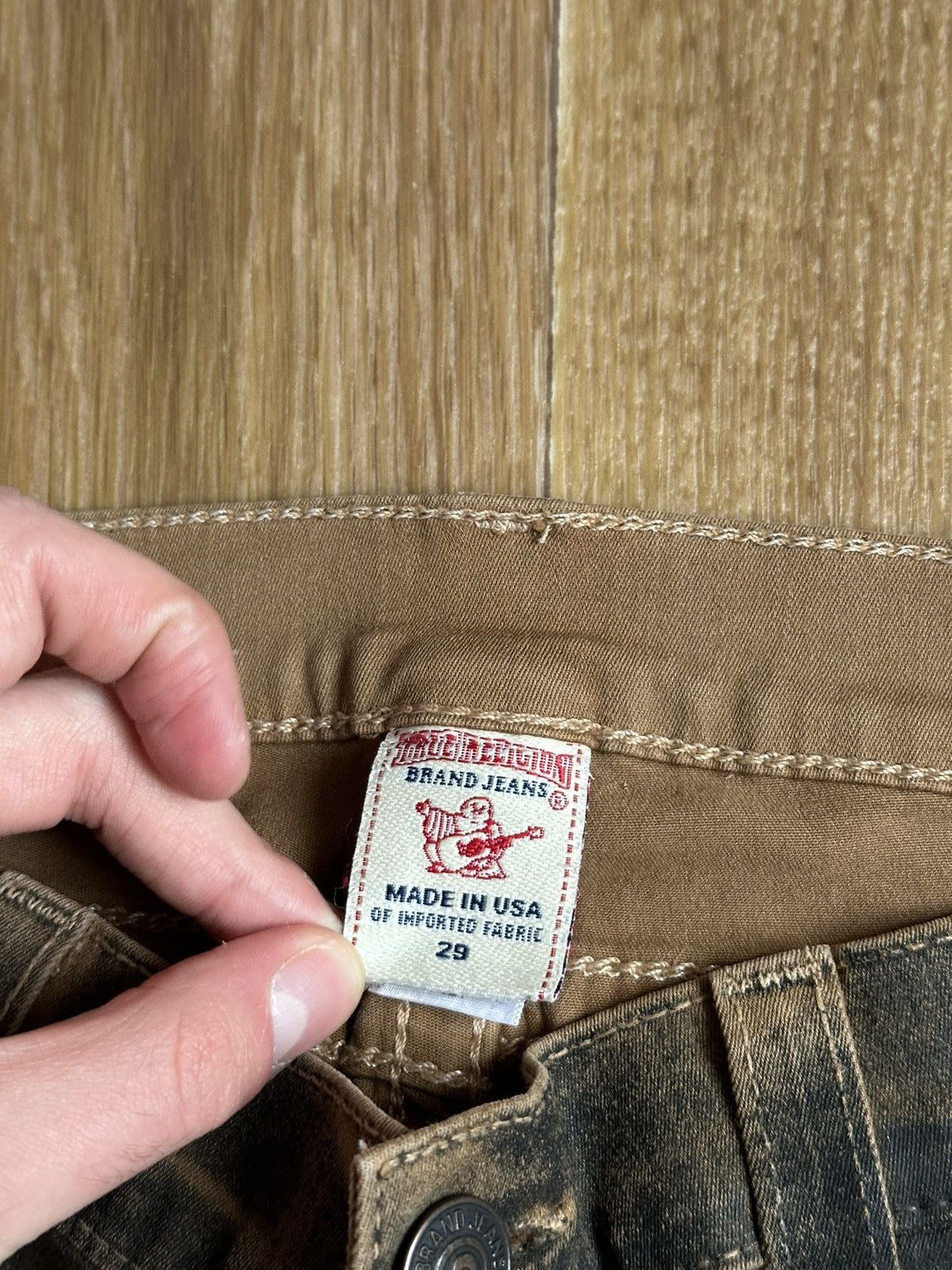 True Religion True Religion Waxed Faded Denim Jeans Size 29" - 8 Thumbnail