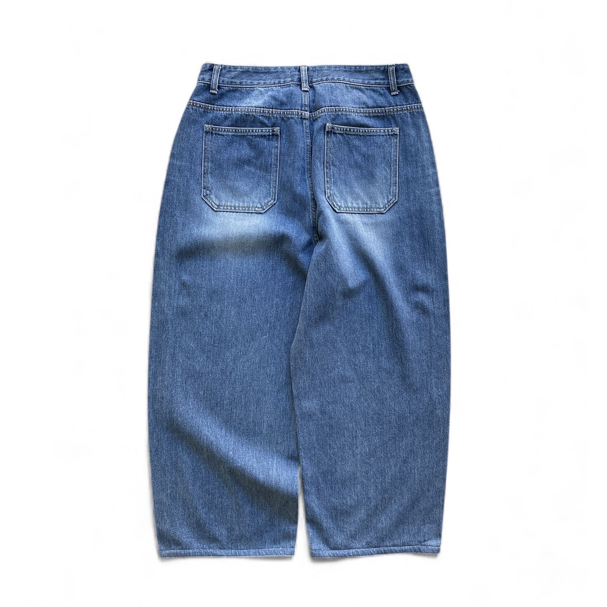 Japanese Brand Baggy skater hiphop denim faded stone wash jeans Size US 34 / EU 50 - 8 Thumbnail