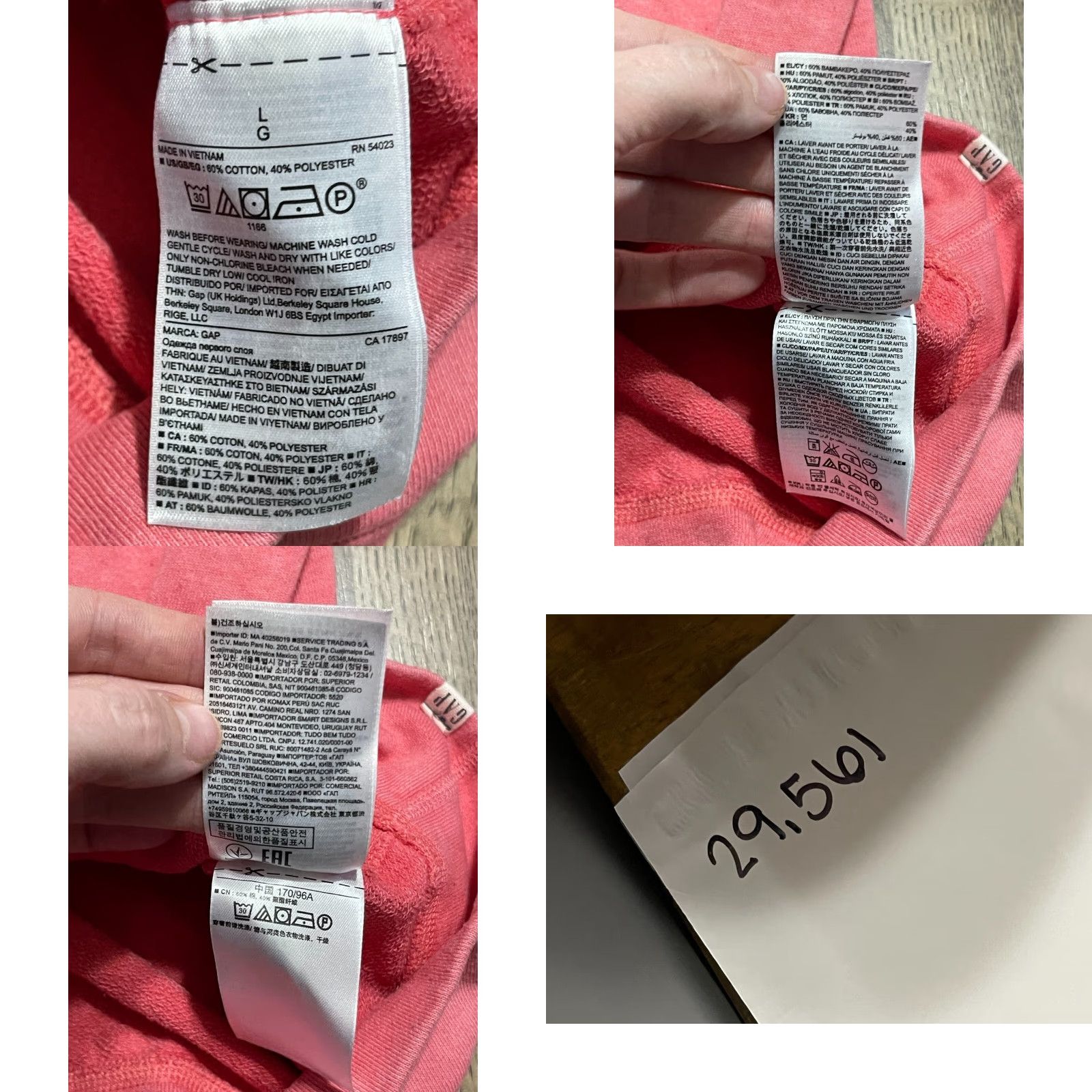 Gap Gap Sweater, Women, Size Small, Pink White, Pullover, Long Sleeve, Knit, Regular Fit, Gap, Casual, Fall Spring Summer, Women’s Shirt? Size S / US 4 / IT 40 - 8 Thumbnail