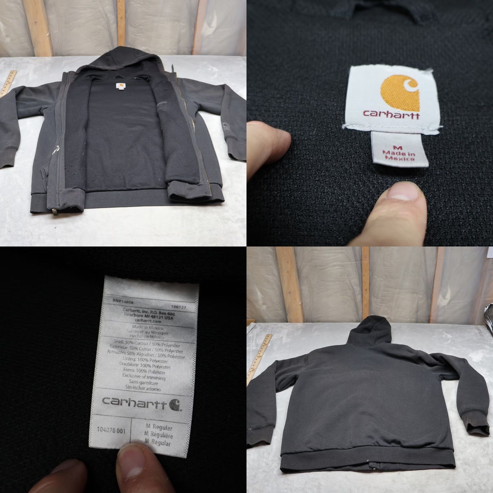 Carhartt Carhartt Sweatshirt Men M Black Full Zip Heavyweight Pockets Logo Rib Knit Jacket Casual Winter Authentic Fiber Cotton Blend Size US M / EU 48-50 / 2 - 8 Thumbnail
