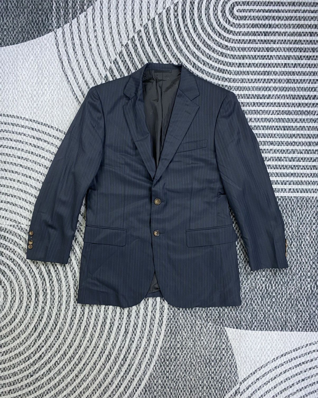 Burberry Vintage Burberry London Double Button Striped Blazer Jacket Size US M / EU 48-50 / 2 - 1 Thumbnail