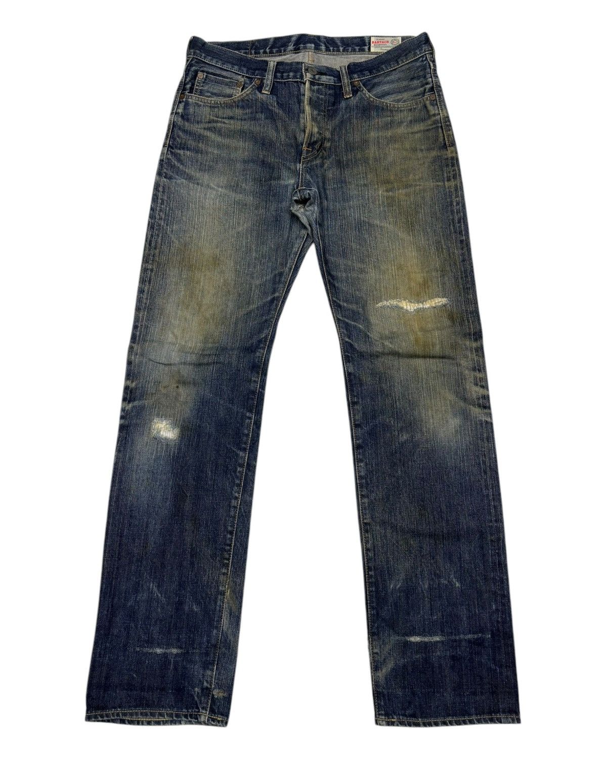 Hysteric Glamour 🇯🇵 BARTACK SELVEDGE JEANS RIPPED DESTROY JEANS Size US 33 - 9 Thumbnail