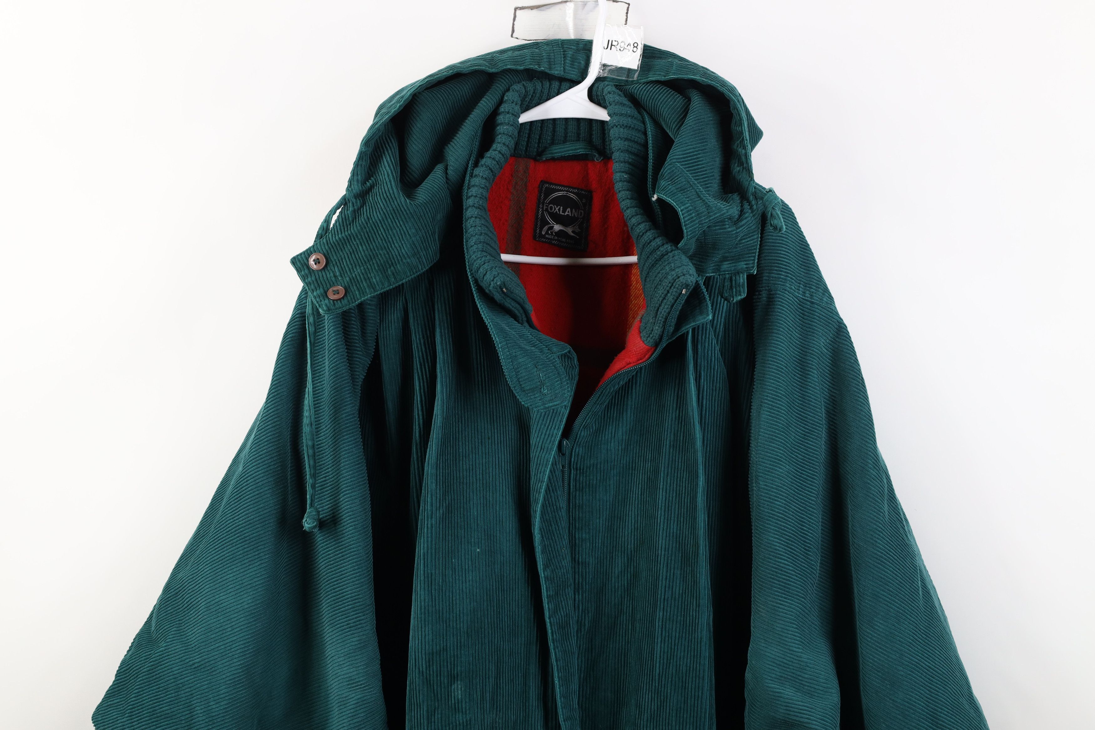 Vintage Vintage 80s 90s Streetwear Lined Hooded Corduroy Jacket Size L / US 10 / IT 46 - 2 Thumbnail