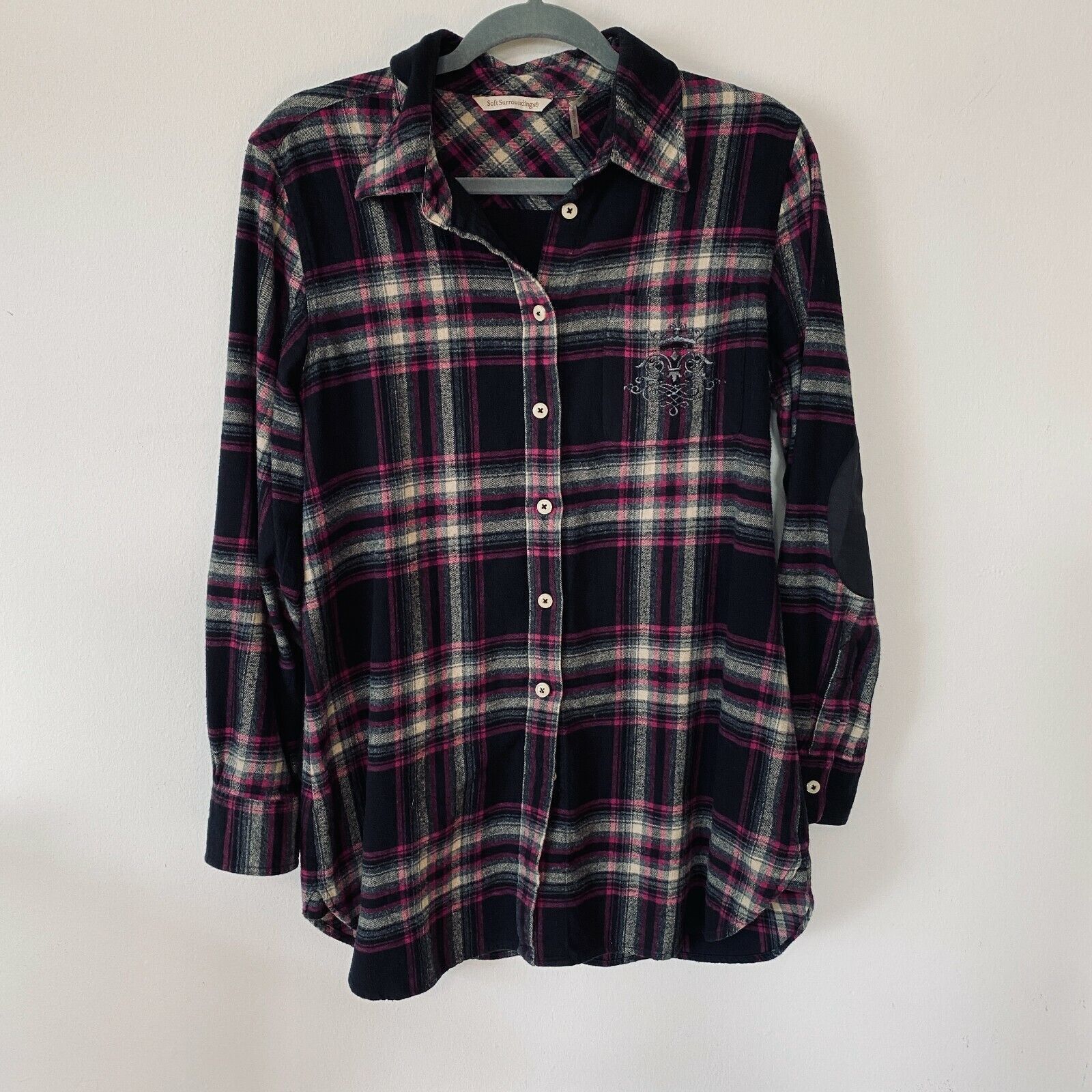 Other Soft Surroundings Magenta Plaid Button Embroidered Back M Size M / US 6-8 / IT 42-44 - 11 Thumbnail