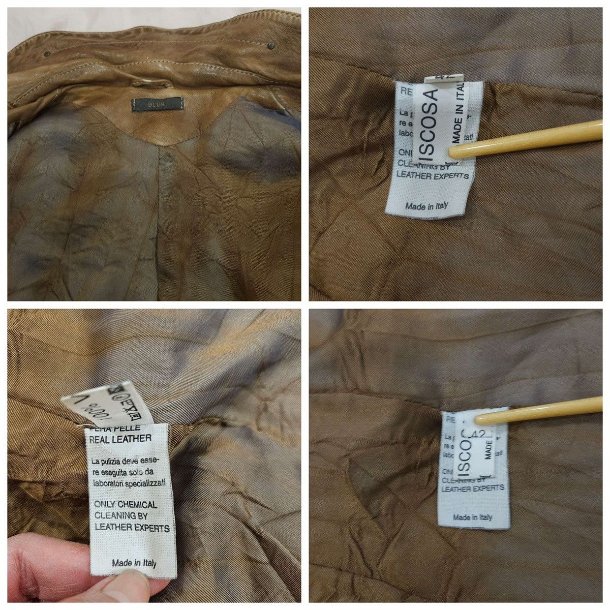 Vintage Super Soft Real Leather Distressed Patina Jacket By Blur Size M / US 6-8 / IT 42-44 - 24 Thumbnail