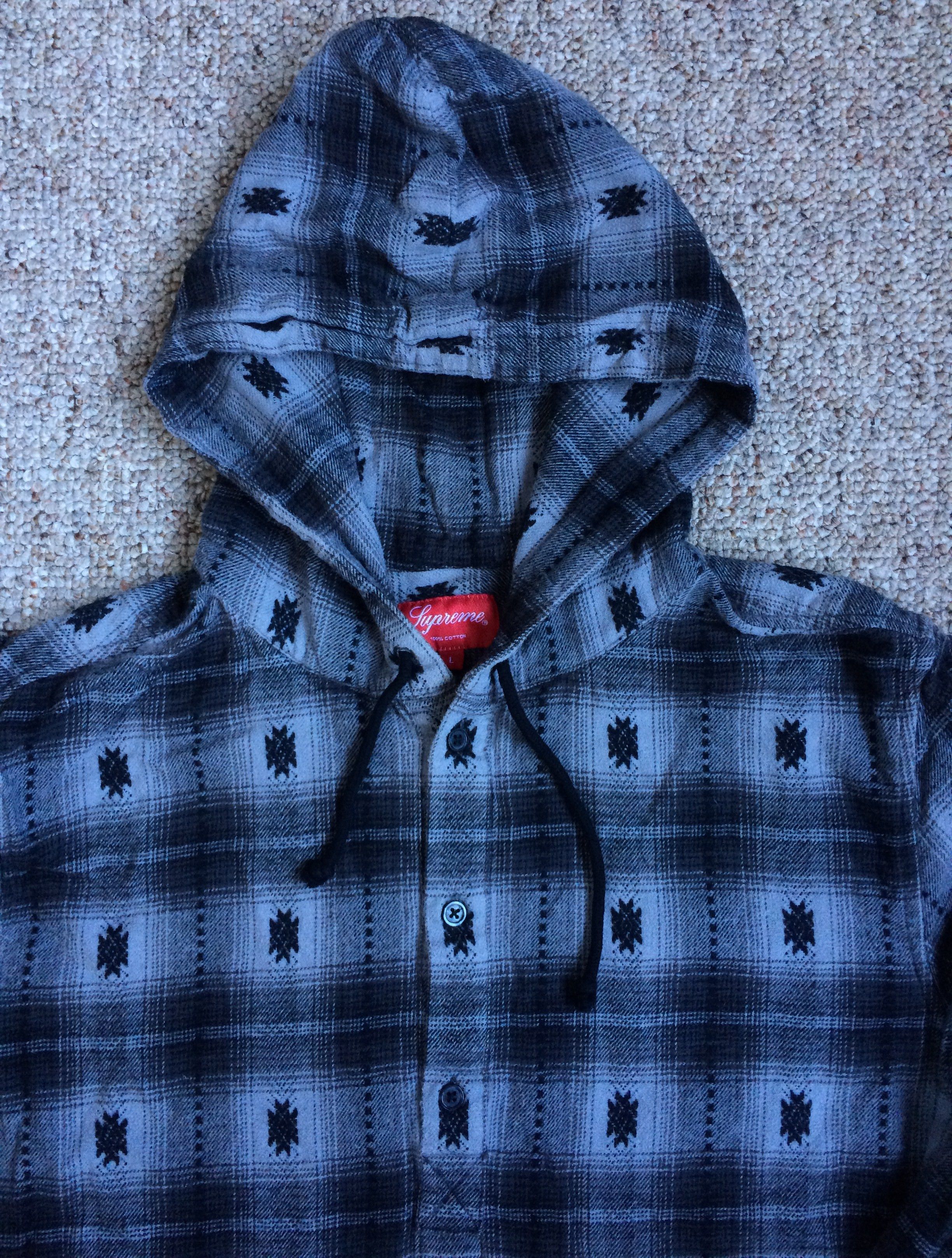 Supreme F/W 2014 Supreme Shadow Plaid Hooded Flannel Size US L / EU 52-54 / 3 - 2 Thumbnail