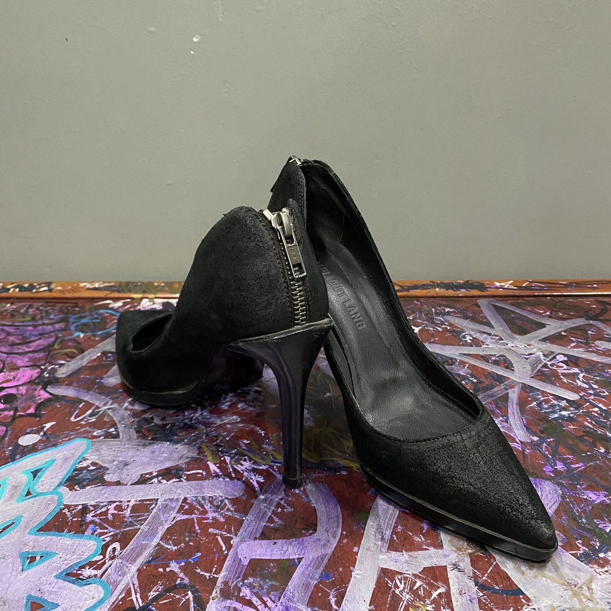 Helmut Lang Archive helmut lang suede metal accent stiletto heels Size US 5.5 / IT 35.5 - 1 Thumbnail
