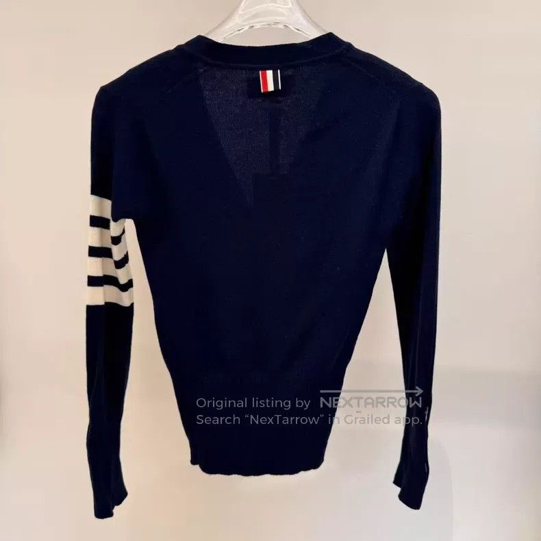 Thom Browne Thom Browne Classic Four Stripe Cashmere Cardigan Size XS / US 0-2 / IT 36-38 - 2 Thumbnail