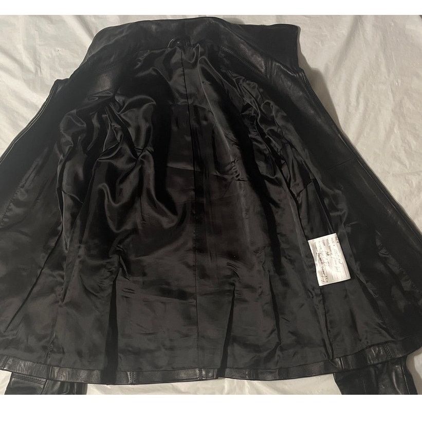 Other Black Leather Zip Front Jacket Sz. M - Sample first fit Size M / US 6-8 / IT 42-44 - 6 Thumbnail
