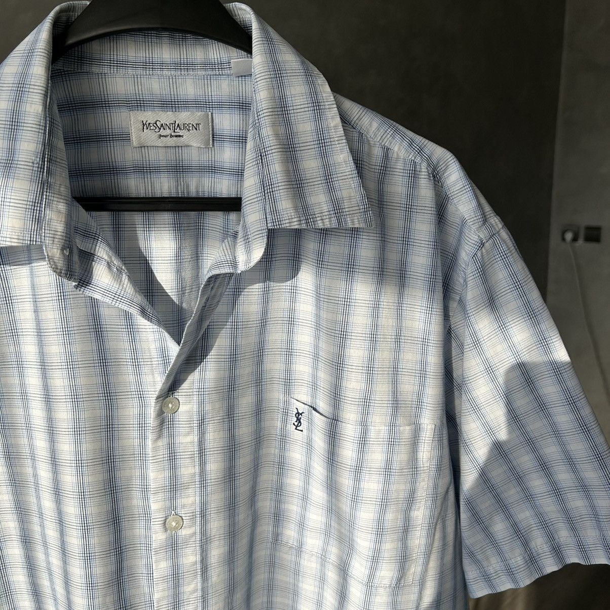 Yves Saint Laurent Vintage Yves Saint Laurent YSL Checkered Short Sleeve Shirt Size US XL / EU 56 / 4 - 3 Thumbnail
