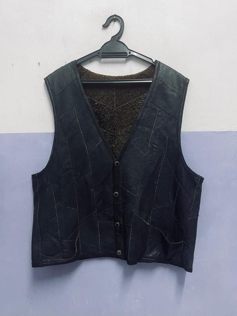 Japanese Brand Vintage Reversible Malubel Sydney Lamb Leather Patchwork Size US L / EU 52-54 / 3 - 2 Thumbnail