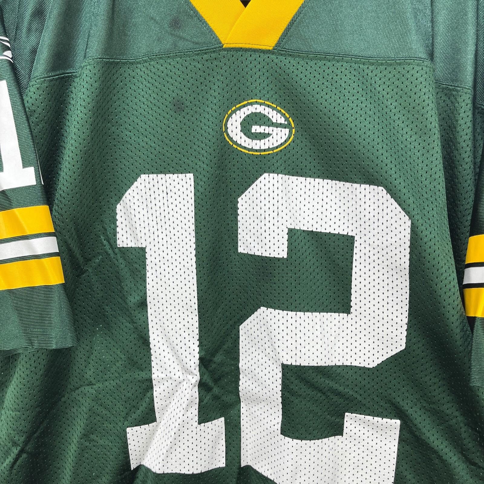 Reebok Vintage Green Bay Packers Jersey Reebok Aaron Rogers Large Size ONE SIZE - 2 Thumbnail