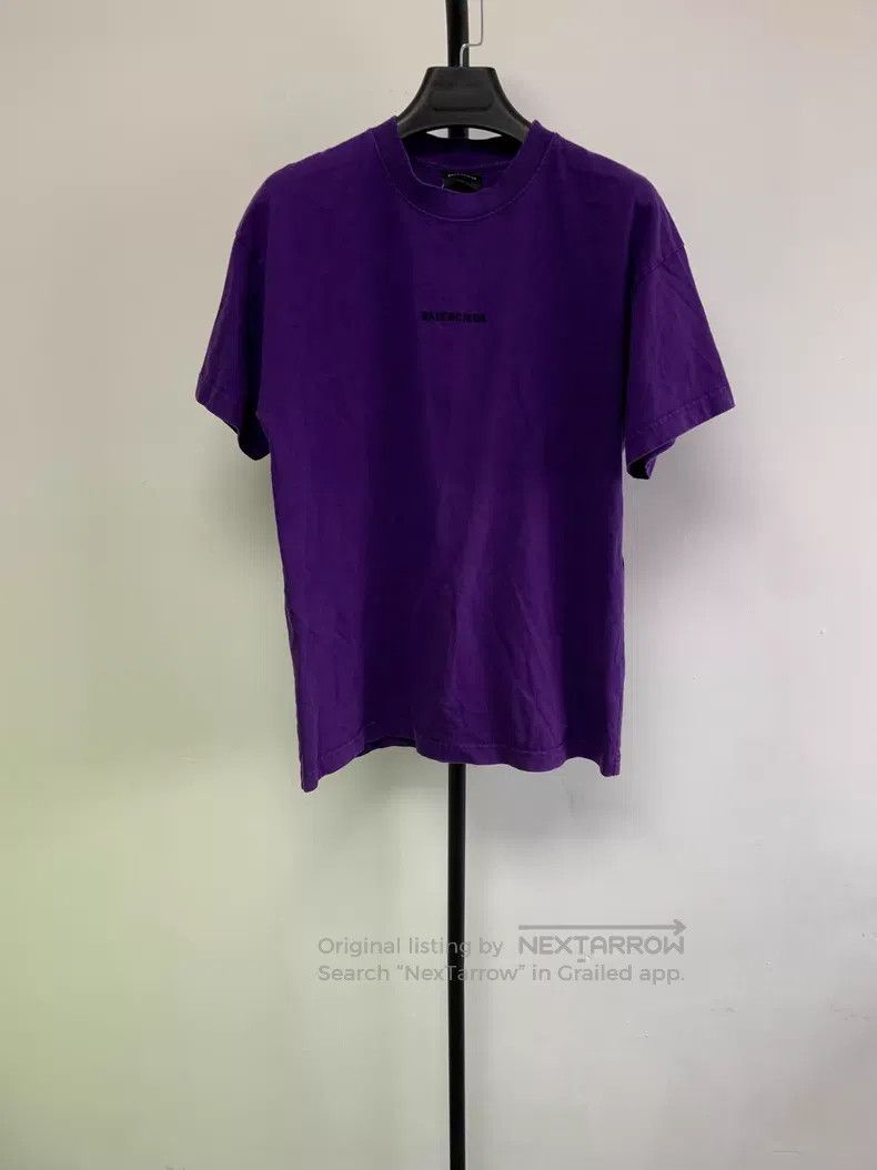 Balenciaga Balenciaga size S Logo Letter Round Neck Short Sleeve Size S / US 4 / IT 40 - 1 Thumbnail