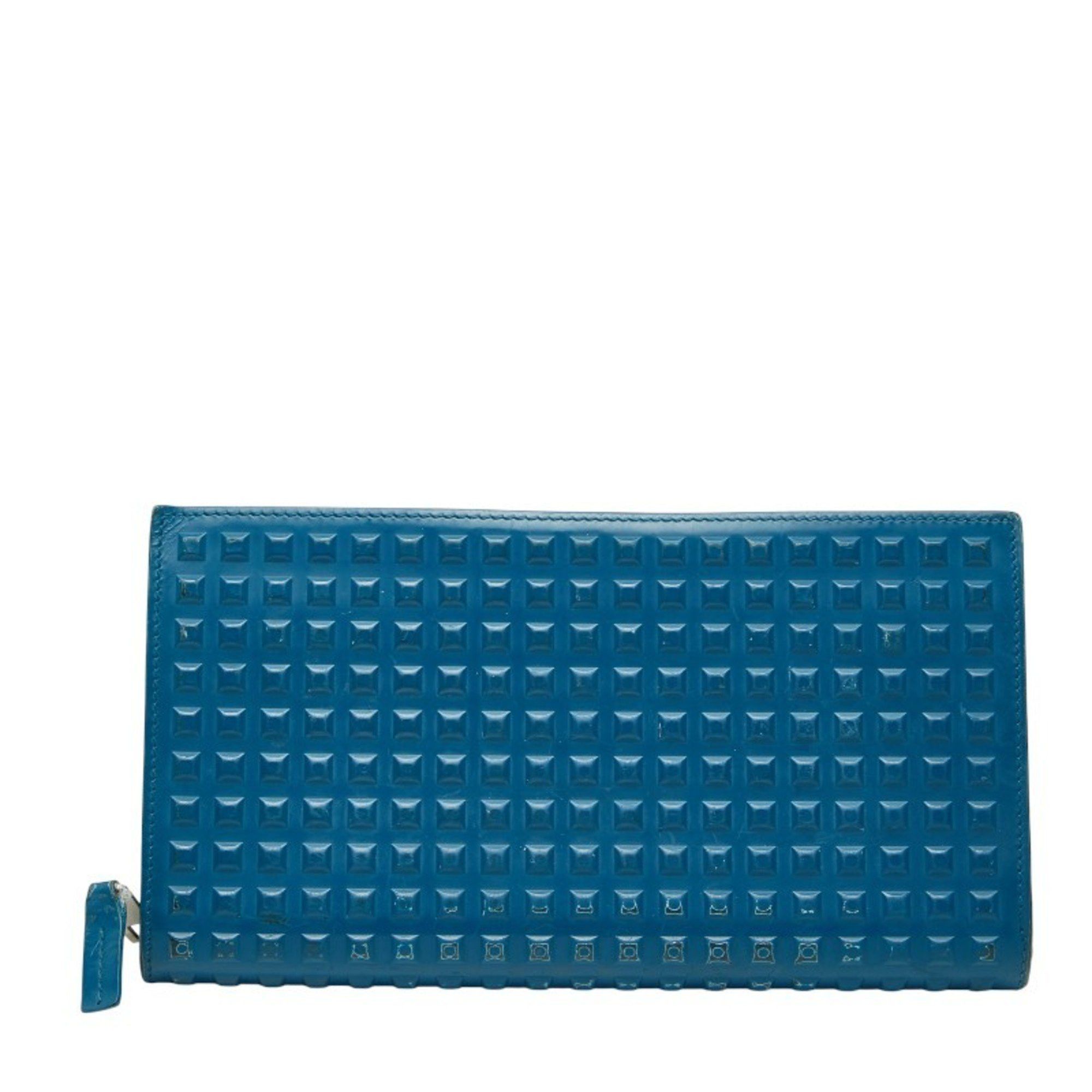 Balenciaga Balenciaga Grid Wallet, Long Wallet with Round Zipper, 298821, Blue Leather, Women's, BALENCIAGA Size ONE SIZE - 1 Thumbnail