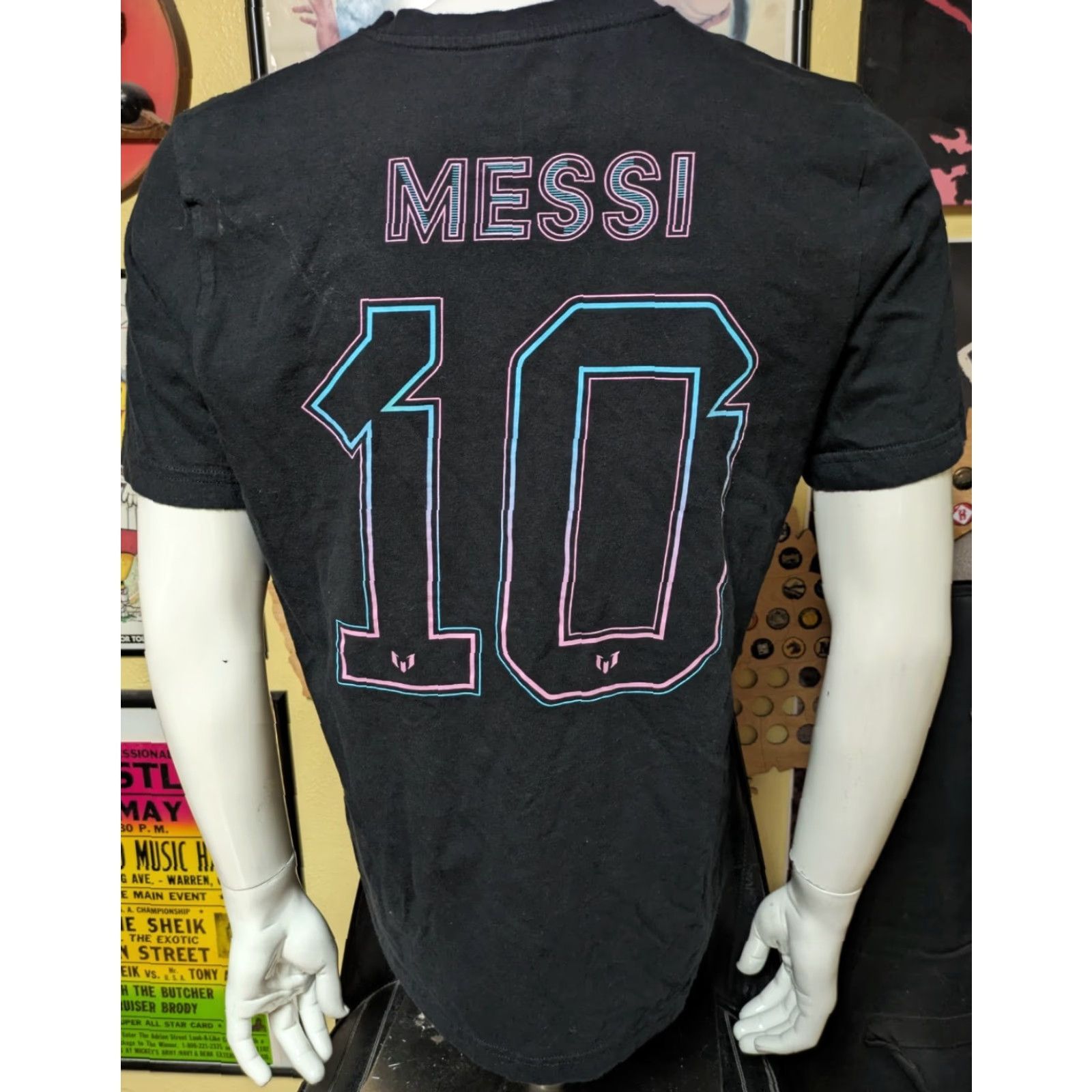 Adidas Adidas Messi Soccer Jersey T Shirt Logo Medium Black Cotton Graphic Tee Mens Sports Shirt Size US M / EU 48-50 / 2 - 3 Thumbnail