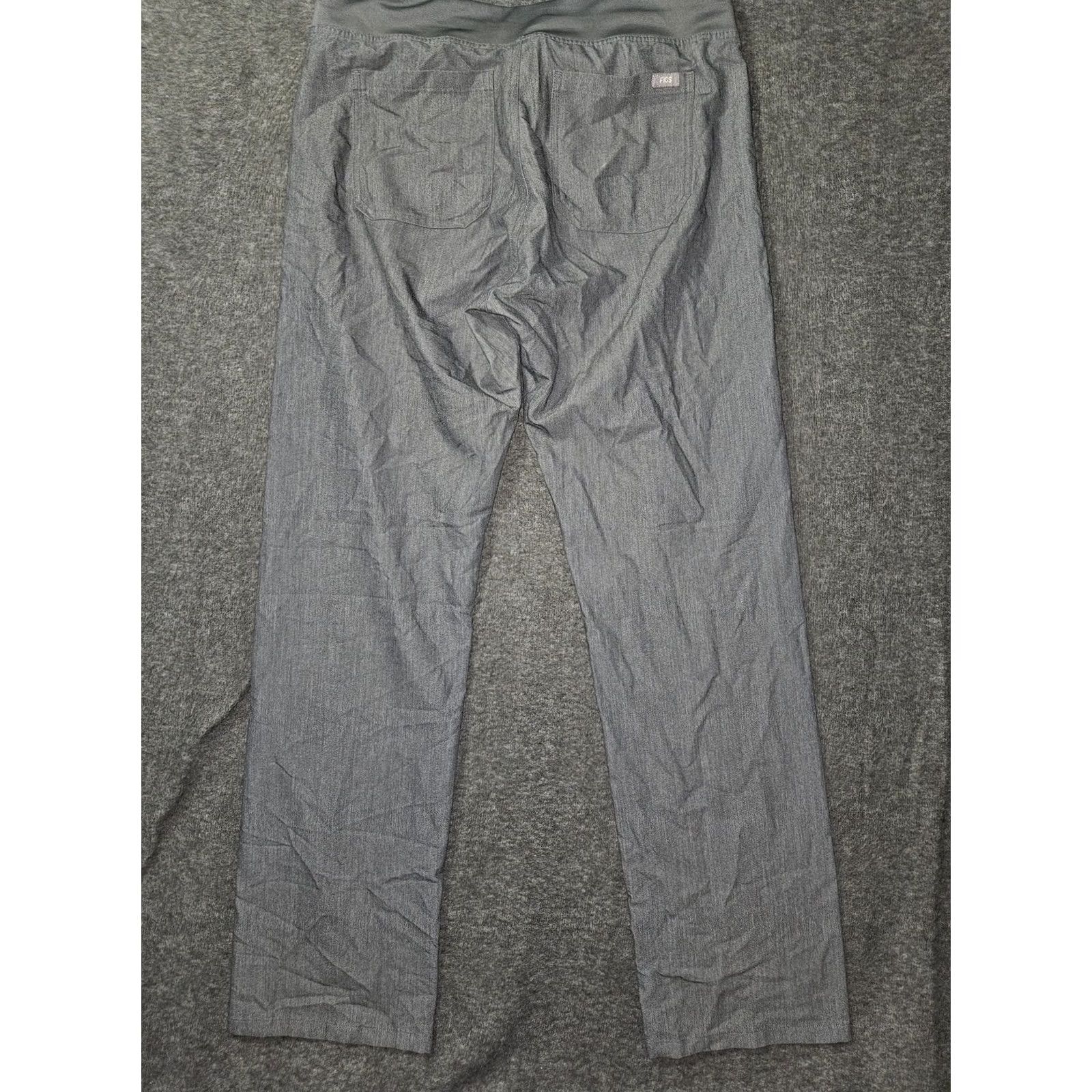 Vintage FIGS Technical Collection Pants Womens M Tall Gray Drawstring Scrub Medical Size 32" / US 10 / IT 46 - 7 Thumbnail