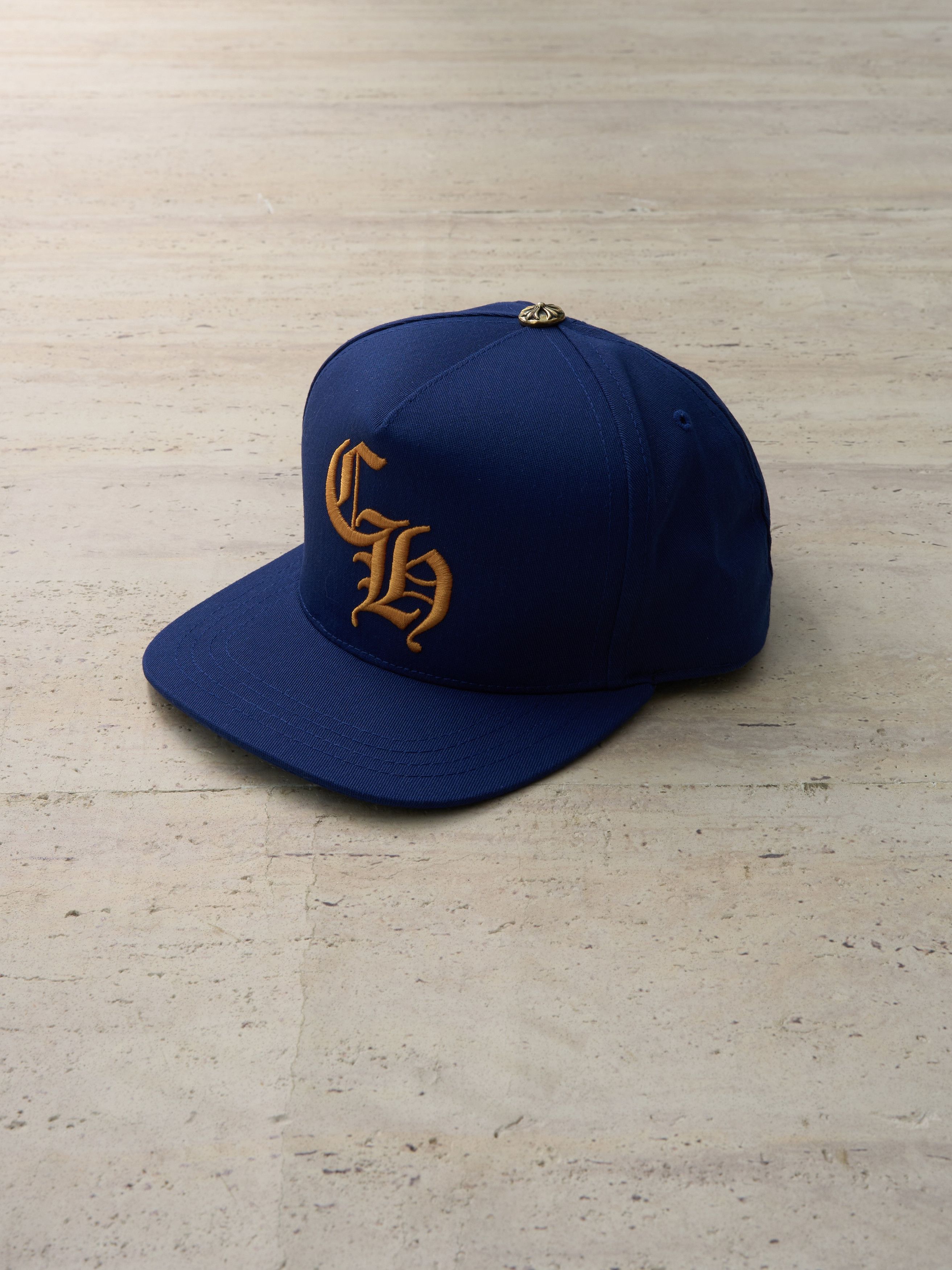 Chrome Hearts Chrome Hearts CH Leather Patch Baseball Cap Blue Orange Size ONE SIZE - 1 Thumbnail