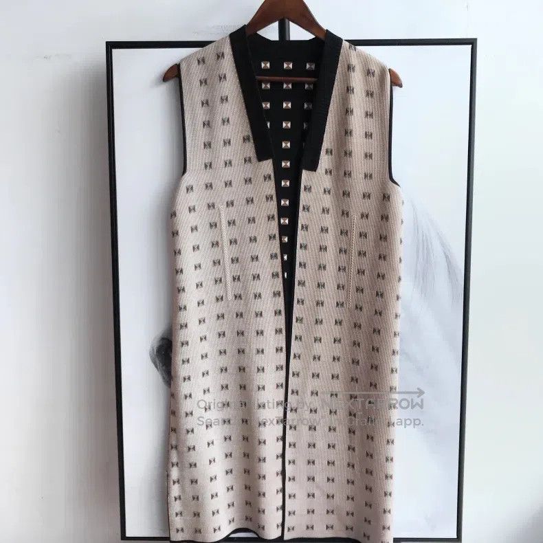 Hermes Hermes Black Knit Long Cardigan Size XXS / US 00 / IT 34 - 3 Thumbnail