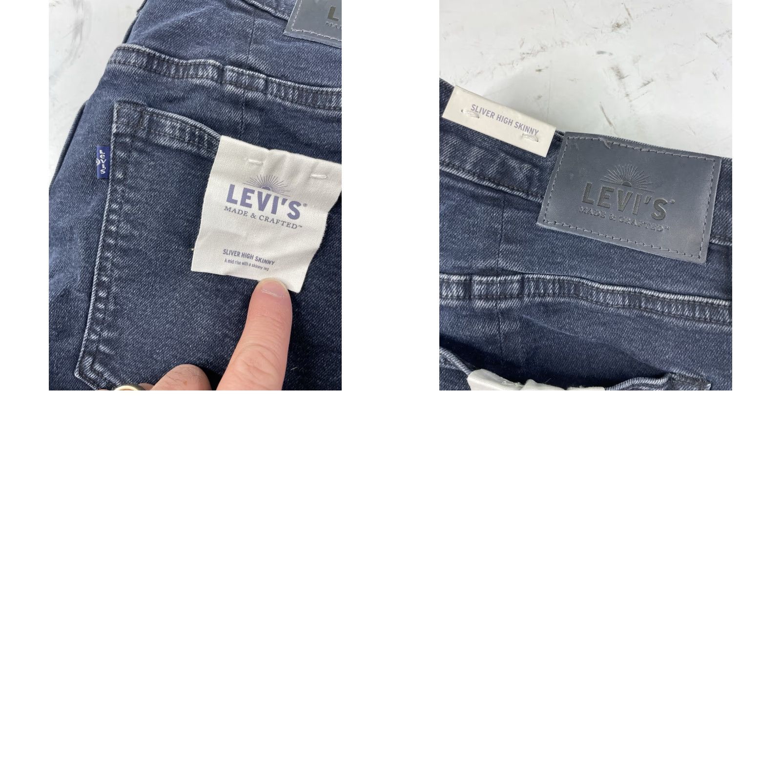 Levi's LEVI'S MADE & CRAFTED Skinny Jeans ZIPPER High Rise Blue Women's 30 Size 30" / US 8 / IT 44 - 9 Thumbnail