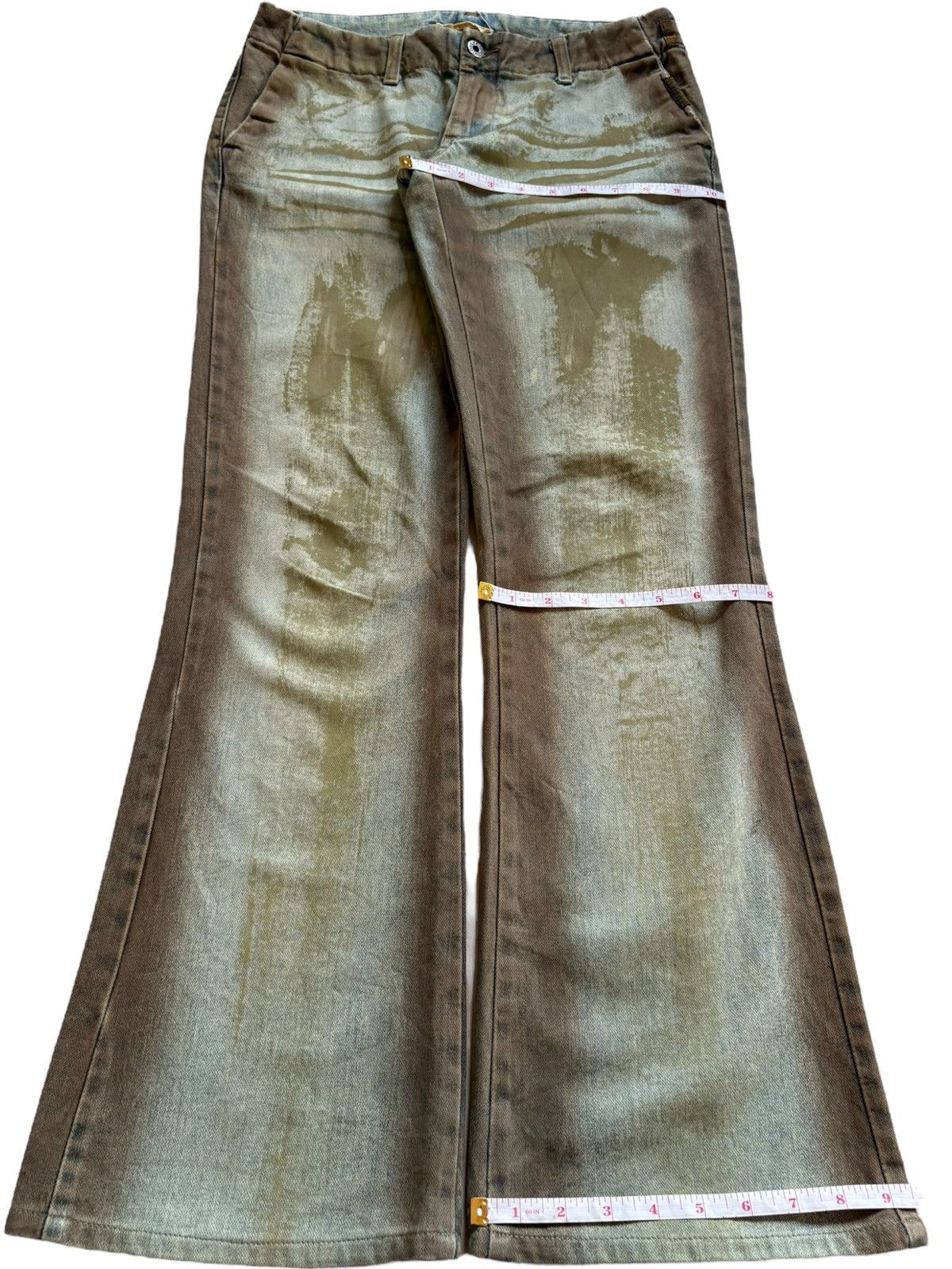 Japanese Brand Vintage Japanese Brand Rusty Mud Wash Bootcut Flare Jeans Size 28" / US 6 / IT 42 - 15 Thumbnail