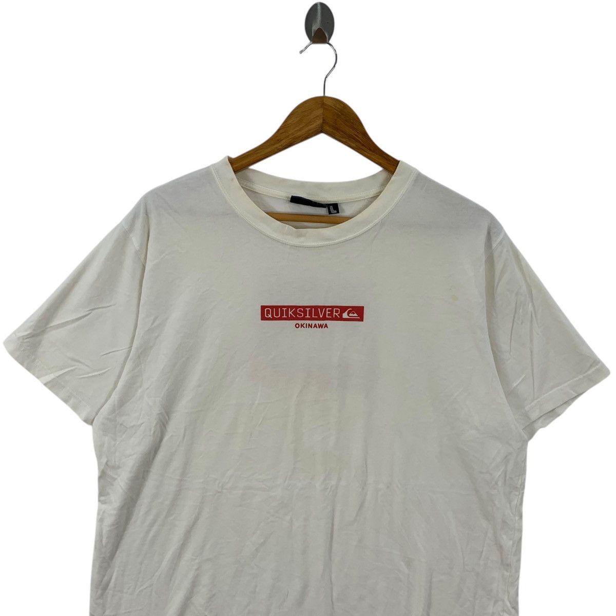 Quiksilver Vintage QUIKSILVER OKINAWA STORE Box Logo Surf Tee Shirt Size US L / EU 52-54 / 3 - 2 Thumbnail