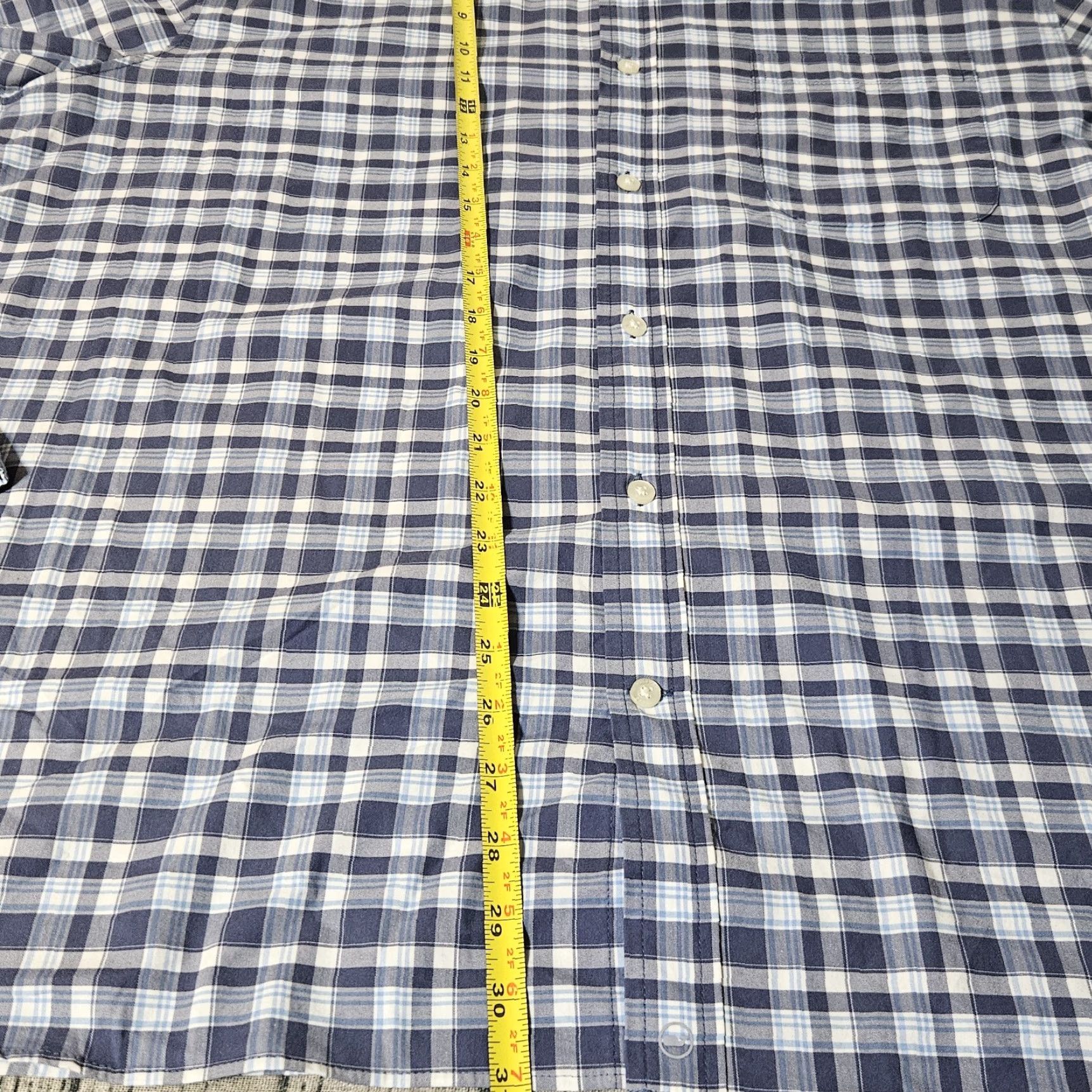Vineyard Vines Vineyard Vines Shirt Men 2XL Blue Check Long Sleeve Stretch Button-Up On the Go Performance Size US XXL / EU 58 / 5 - 5 Thumbnail