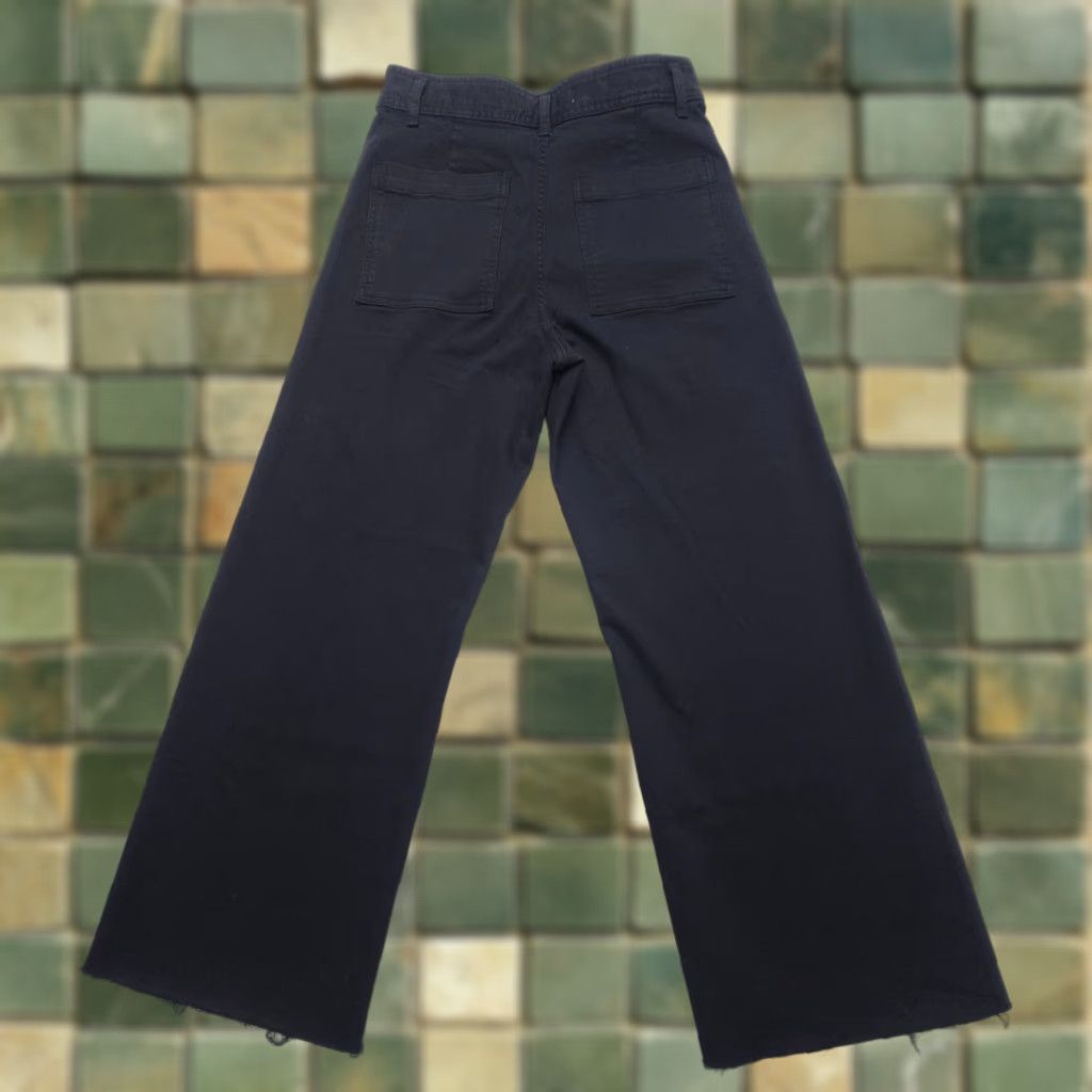 Zara Zara Black High Rise Wide Leg Jeans Size 10 29" Inseam Boho Bohemian 5-Pocket Regular Denim Cotton Nights? Size 32" / US 10 / IT 46 - 1 Thumbnail