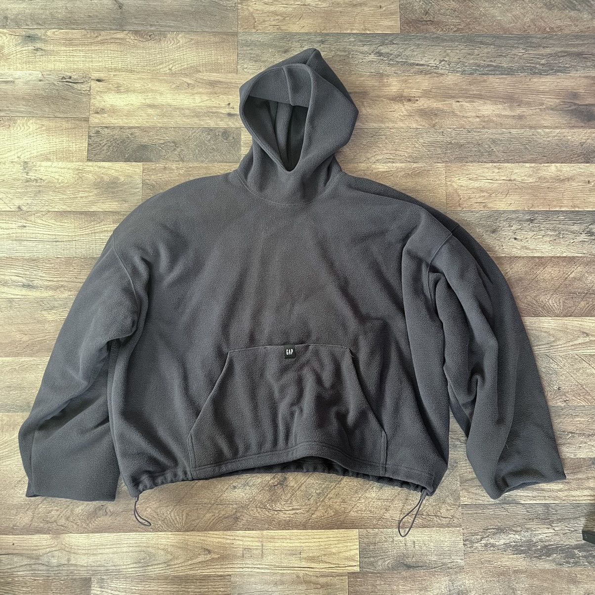 image of Balenciaga x Gap Yeezy X Gap Polar Fleece Padded Hoodie in Dark Grey, Men's (Size XS)