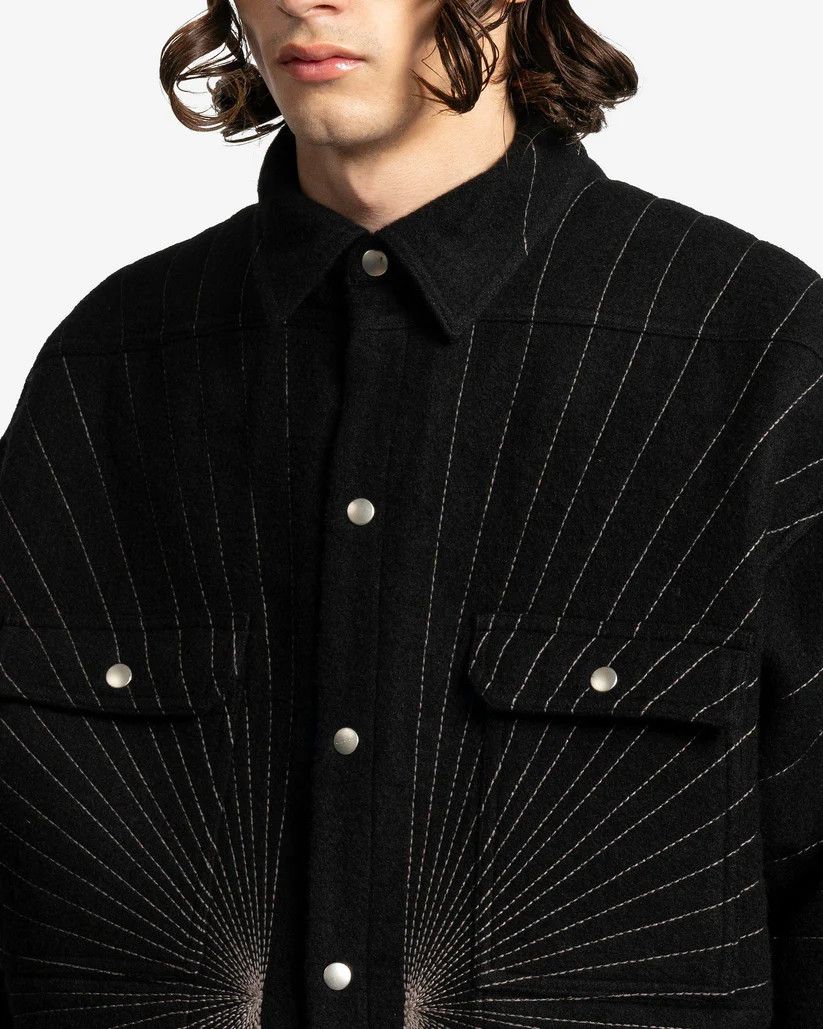 Rick Owens o1s1v1r1oon0925 Oversized Outershirt in Black Size US L / EU 52-54 / 3 - 6 Thumbnail